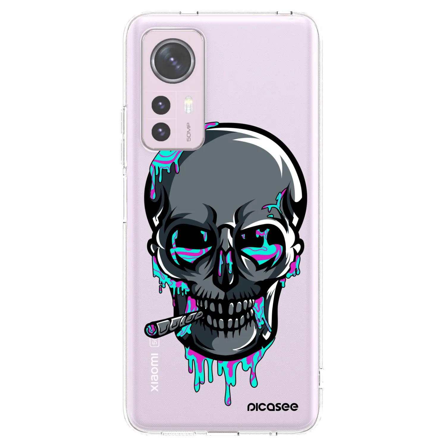 Picasee silikonový průhledný obal pro Xiaomi 12 - EARTH - Lebka 3.0