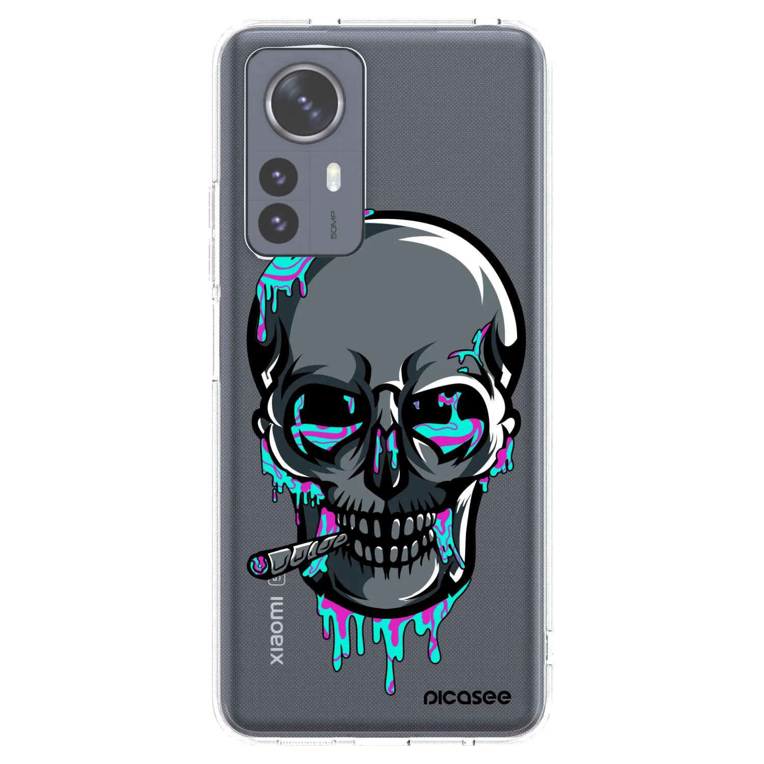 Picasee silikonový průhledný obal pro Xiaomi 12 Pro - EARTH - Lebka 3.0