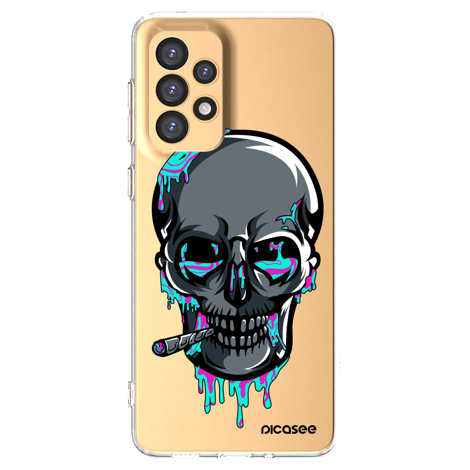 Picasee silikonový průhledný obal pro Samsung Galaxy A33 5G A336 - EARTH - Lebka 3.0