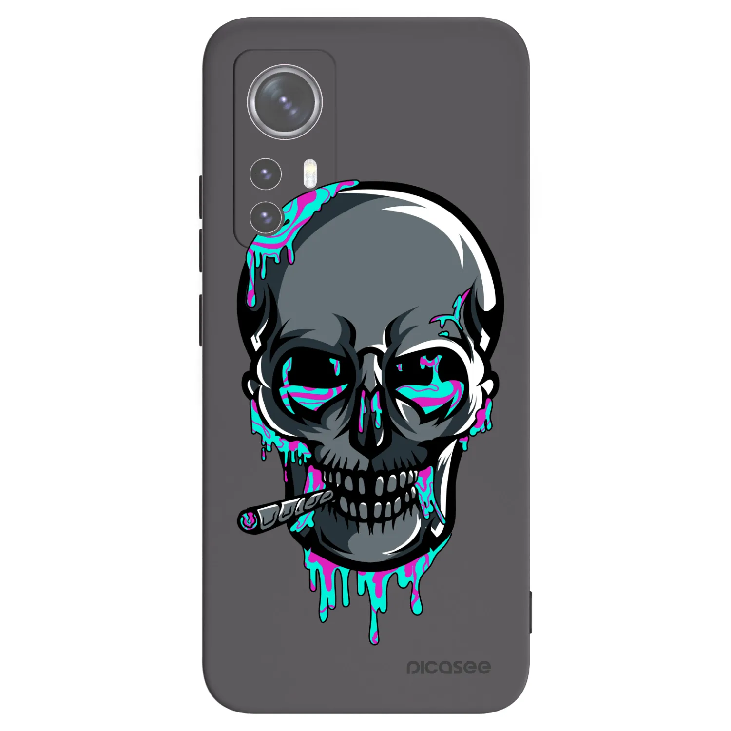 Picasee silikonový černý obal pro Xiaomi 12X - EARTH - Lebka 3.0