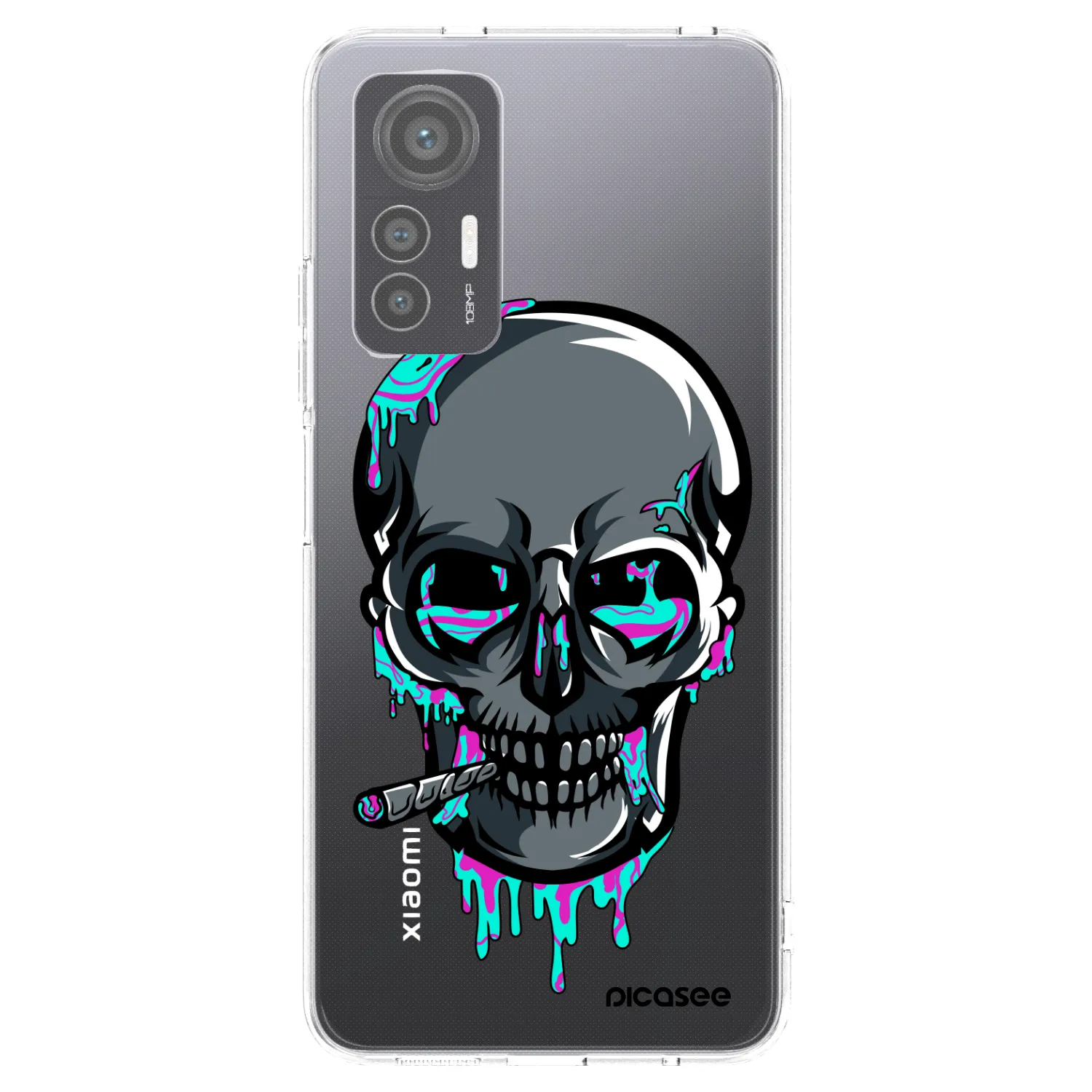 Picasee silikonový průhledný obal pro Xiaomi 12 Lite - EARTH - Lebka 3.0