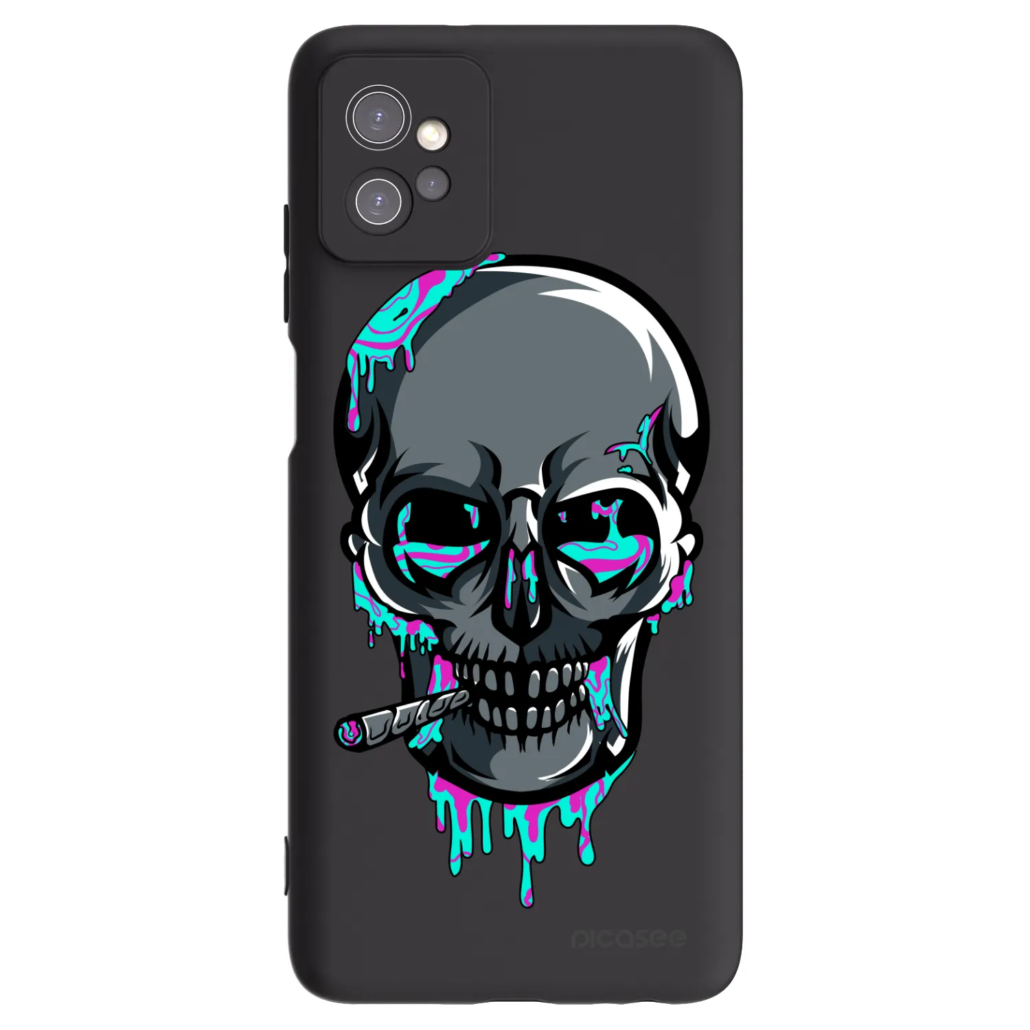 Picasee silikonový černý obal pro Motorola Moto G32 - EARTH - Lebka 3.0