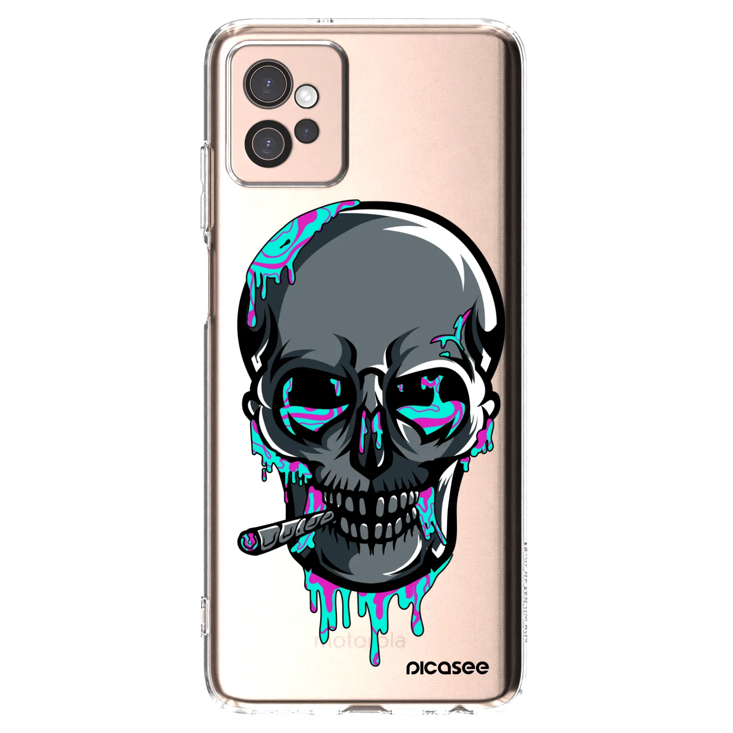 Picasee silikonový průhledný obal pro Motorola Moto G32 - EARTH - Lebka 3.0