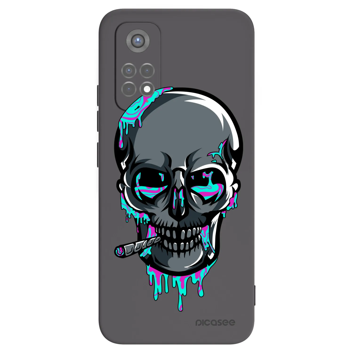 Picasee silikonový černý obal pro Xiaomi Redmi Note 11S 5G - EARTH - Lebka 3.0