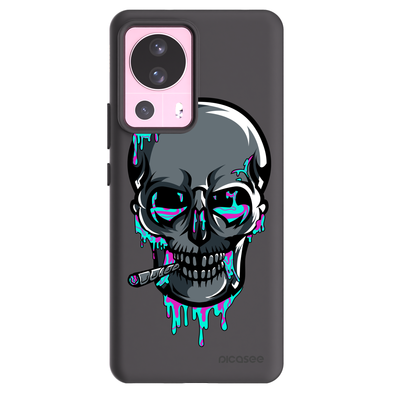 Picasee silikonový černý obal pro Xiaomi 13 Lite - EARTH - Lebka 3.0