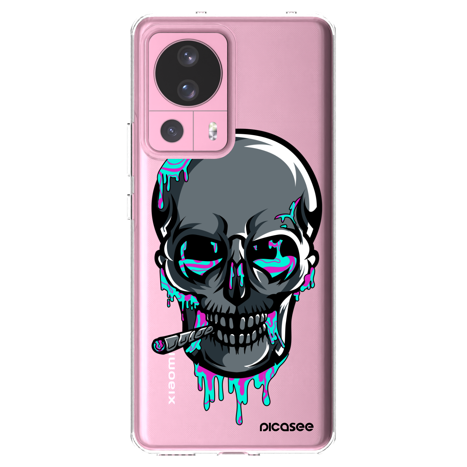 Picasee silikonový průhledný obal pro Xiaomi 13 Lite - EARTH - Lebka 3.0