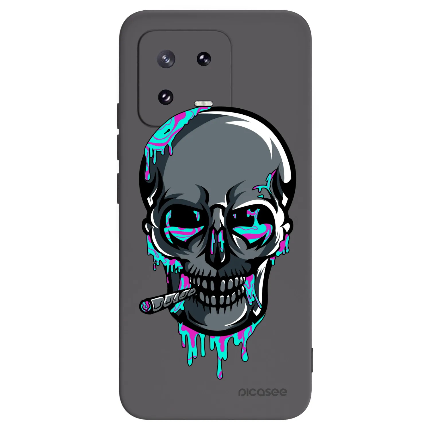 Picasee silikonový černý obal pro Xiaomi 13 Pro - EARTH - Lebka 3.0