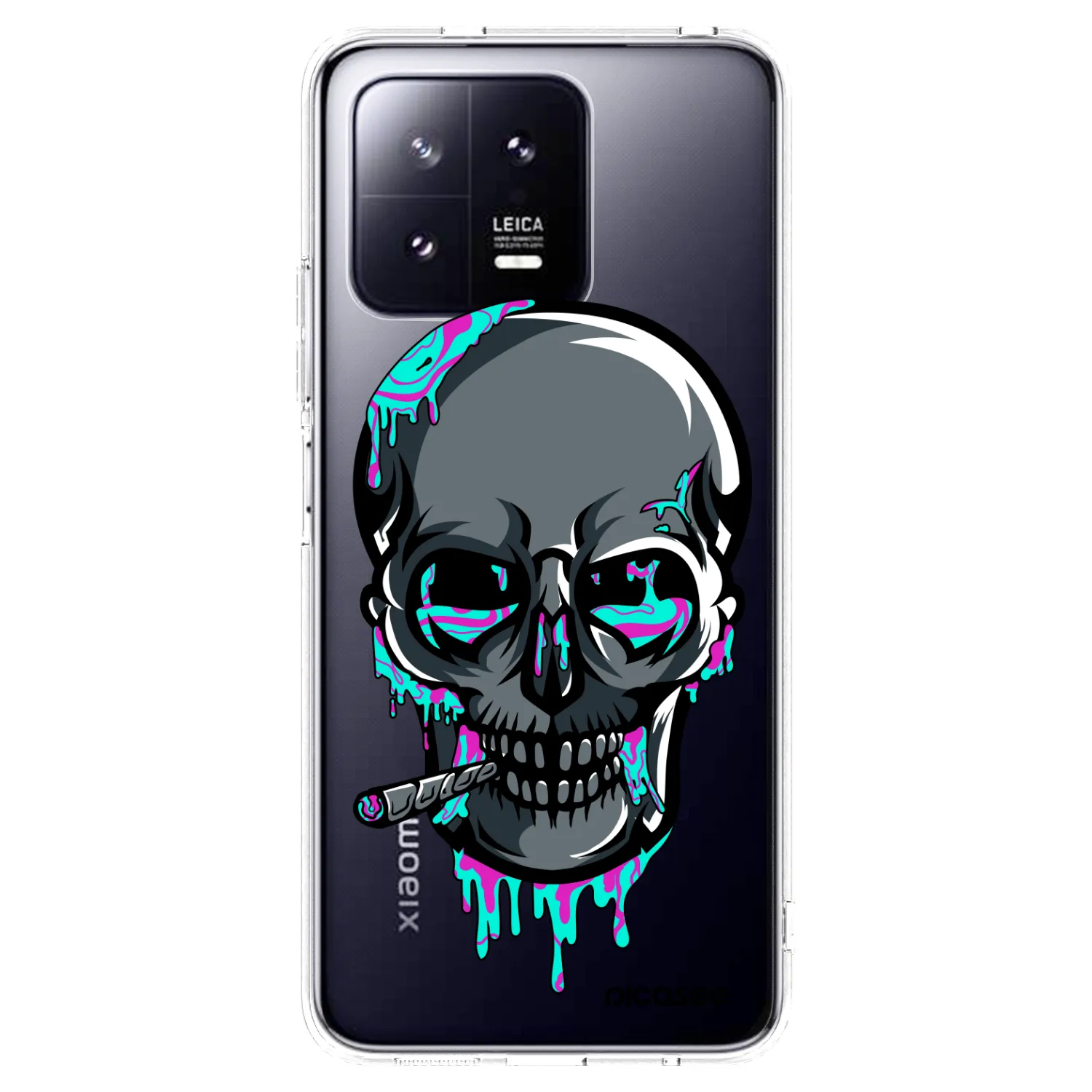 Picasee silikonový průhledný obal pro Xiaomi 13 Pro - EARTH - Lebka 3.0