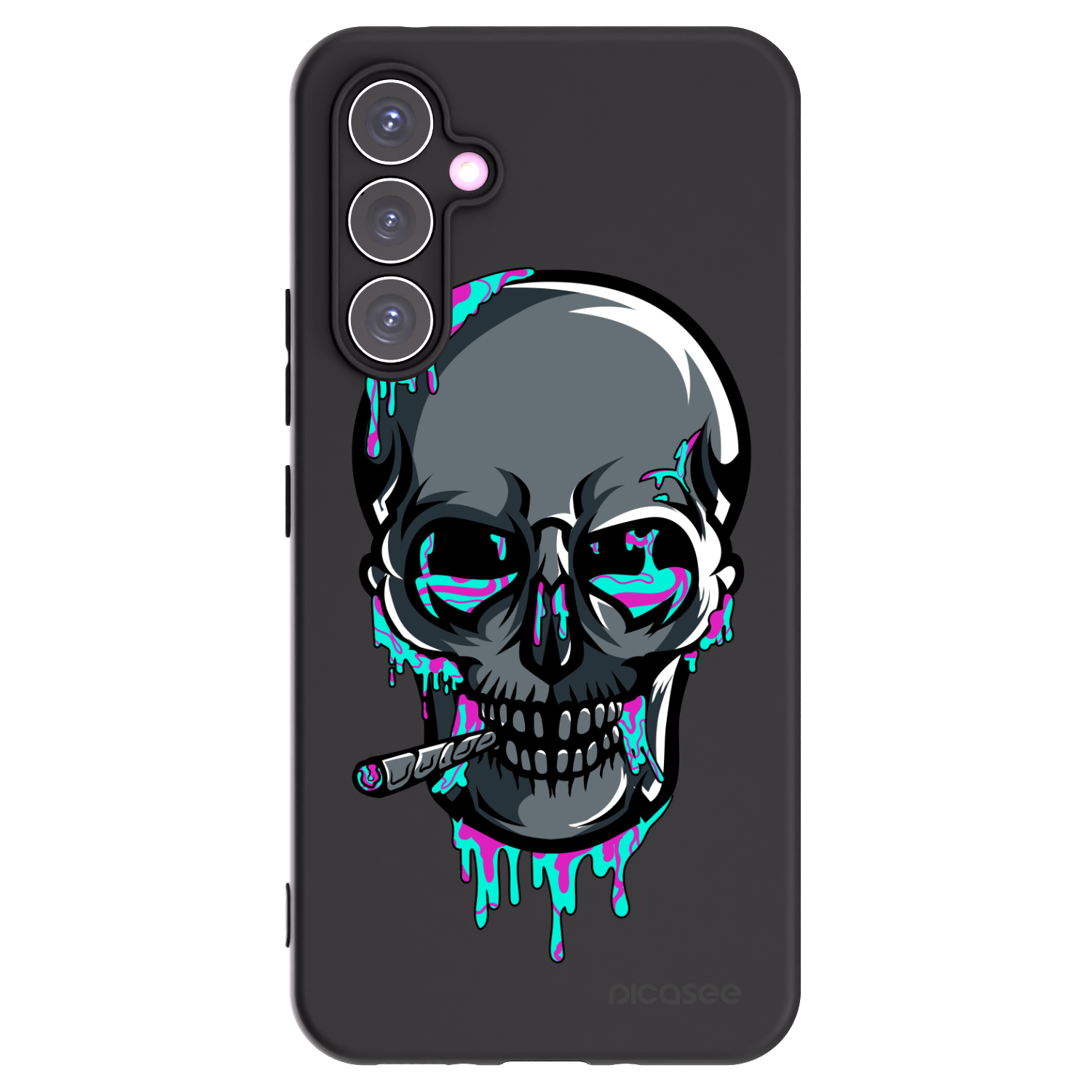 Picasee silikonový černý obal pro Samsung Galaxy A54 5G A546B - EARTH - Lebka 3.0