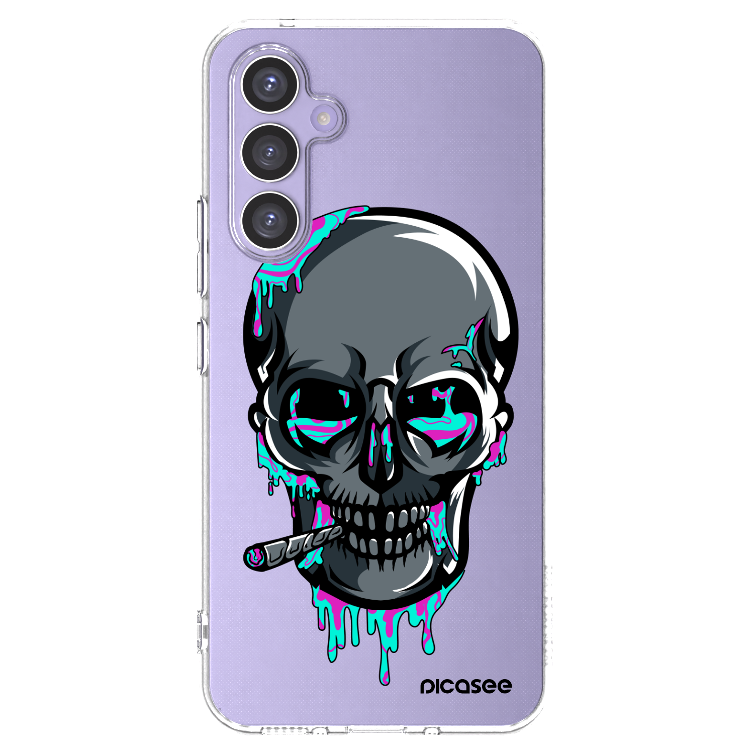 Picasee silikonový průhledný obal pro Samsung Galaxy A54 5G A546B - EARTH - Lebka 3.0