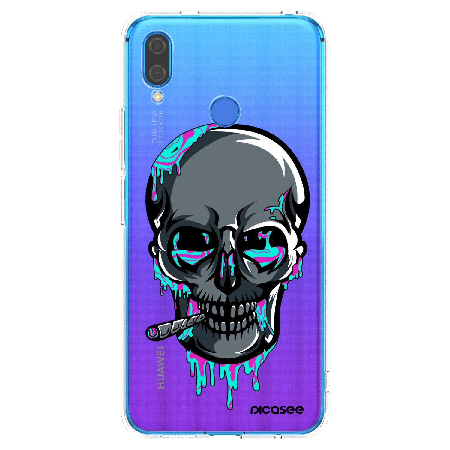 Picasee silikonový průhledný obal pro Huawei Nova 3i - EARTH - Lebka 3.0