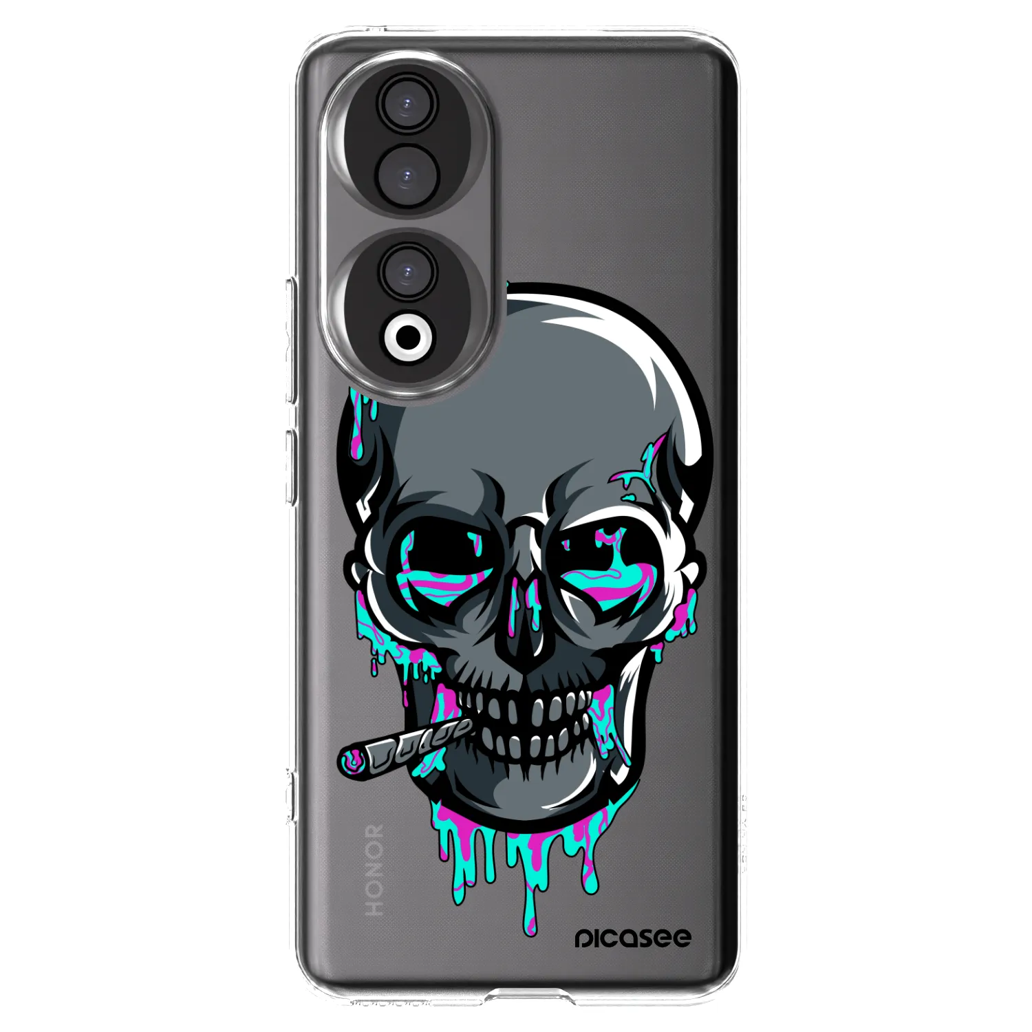 Picasee silikonový průhledný obal pro Honor 90 5G - EARTH - Lebka 3.0