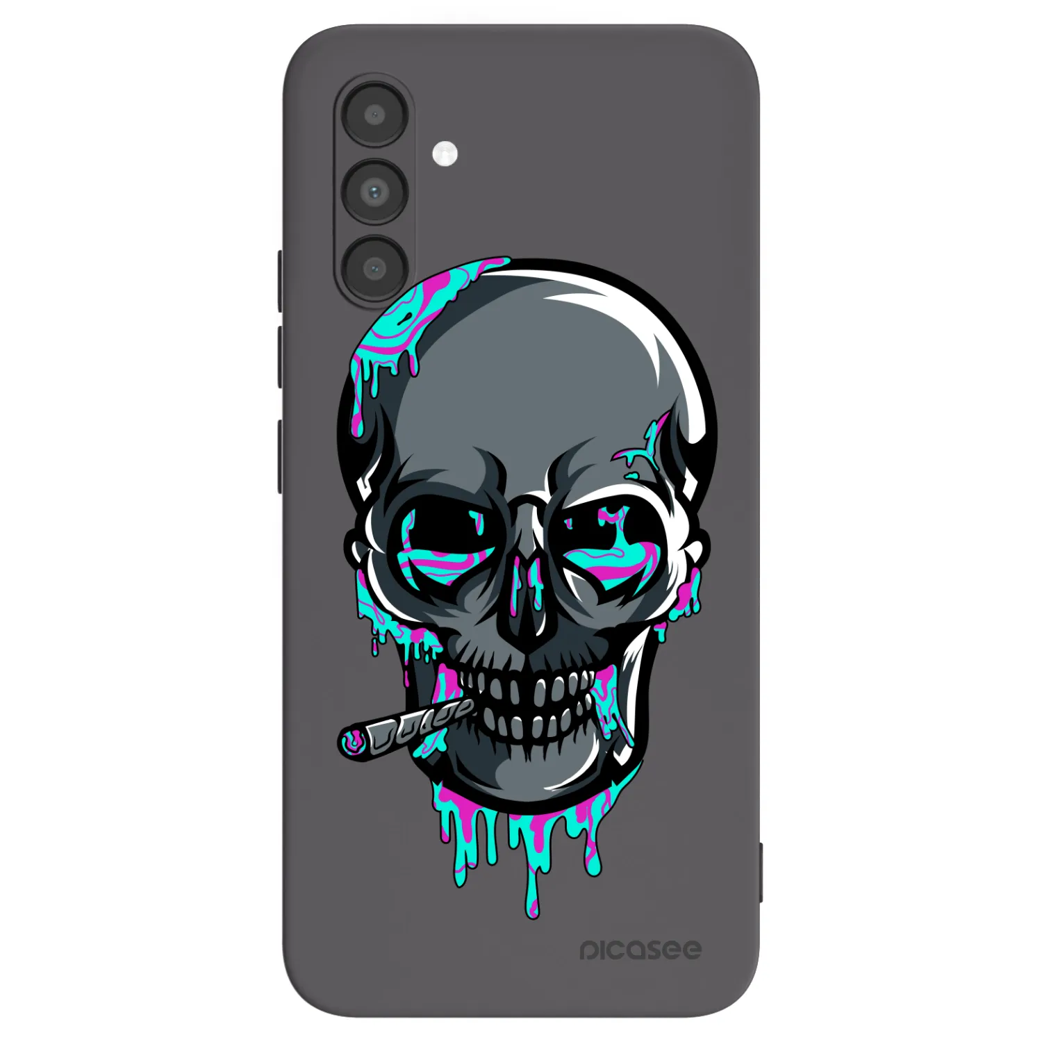 Picasee silikonový černý obal pro Samsung Galaxy A04s A047F - EARTH - Lebka 3.0