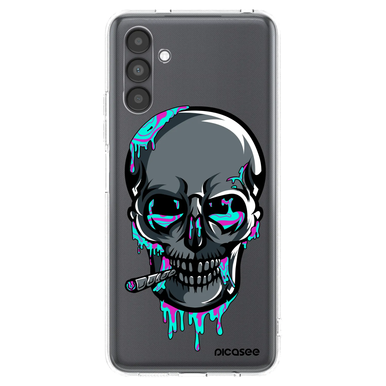 Picasee silikonový průhledný obal pro Samsung Galaxy A04s A047F - EARTH - Lebka 3.0