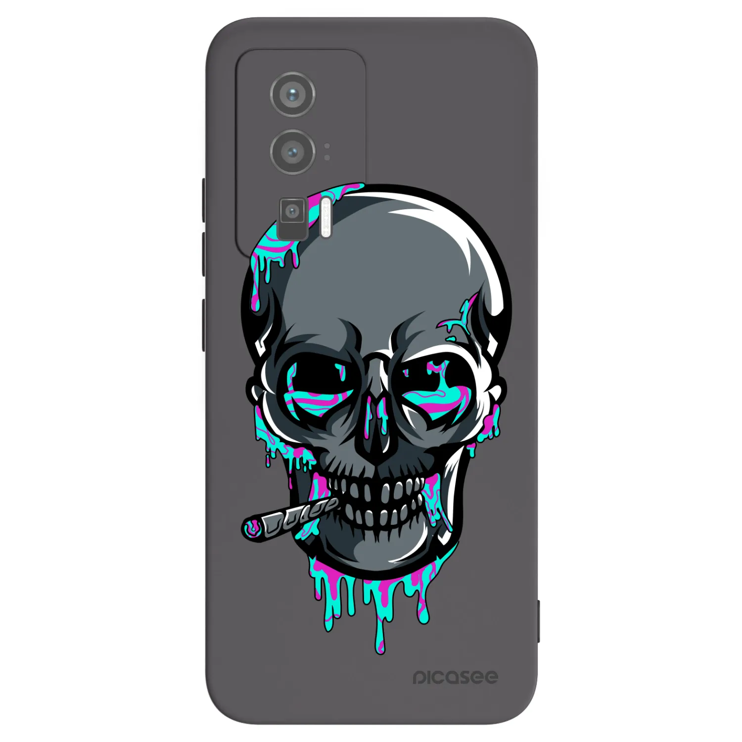Picasee silikonový černý obal pro Xiaomi Poco F5 Pro 5G - EARTH - Lebka 3.0