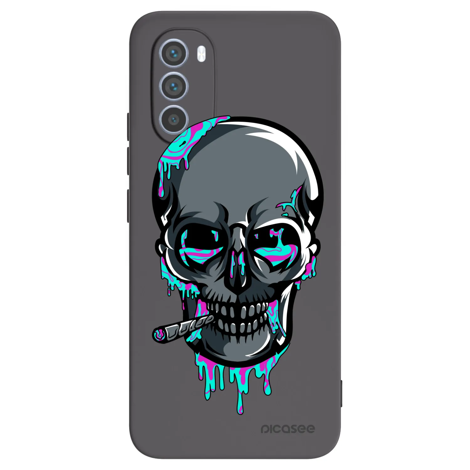 Picasee silikonový černý obal pro Motorola Moto G62 - EARTH - Lebka 3.0