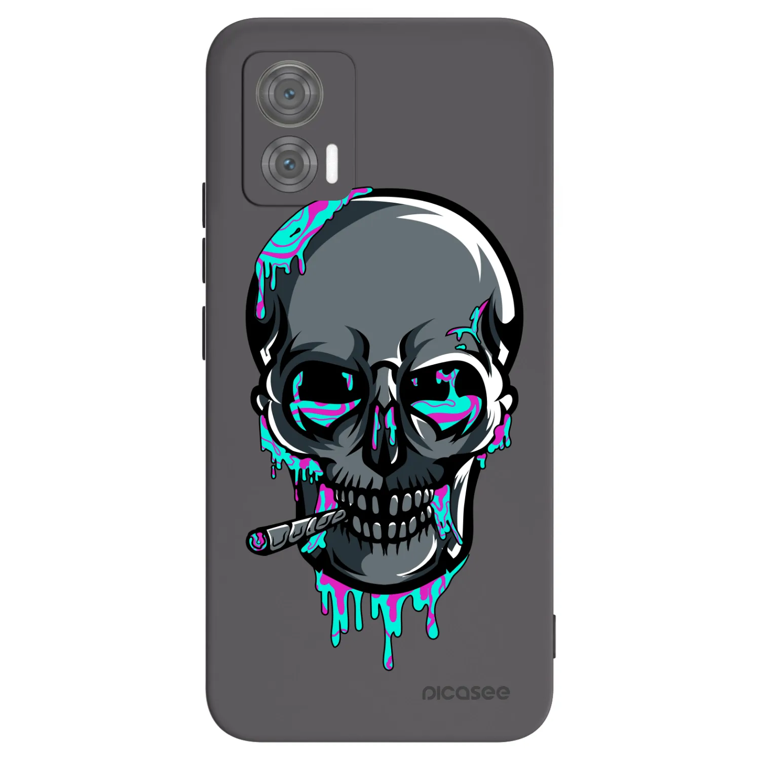 Picasee silikonový černý obal pro Motorola Edge 30 Neo - EARTH - Lebka 3.0