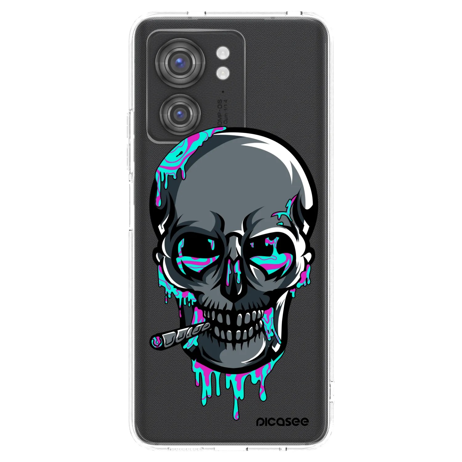Picasee silikonový průhledný obal pro Motorola Edge 40 - EARTH - Lebka 3.0