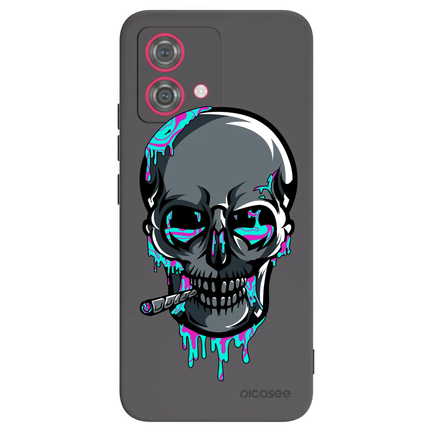 Picasee silikonový černý obal pro Motorola Moto G84 5G - EARTH - Lebka 3.0