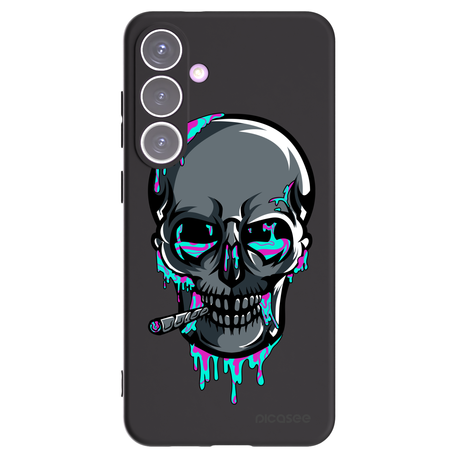 Picasee silikonový černý obal pro Samsung Galaxy S24+ S926B 5G - EARTH - Lebka 3.0