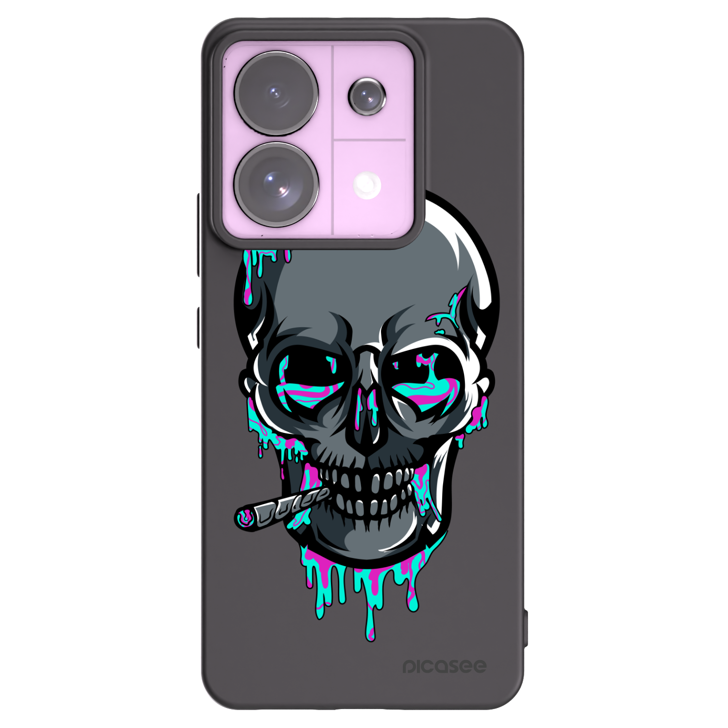 Picasee silikonový černý obal pro Xiaomi Redmi Note 13 Pro 5G - EARTH - Lebka 3.0