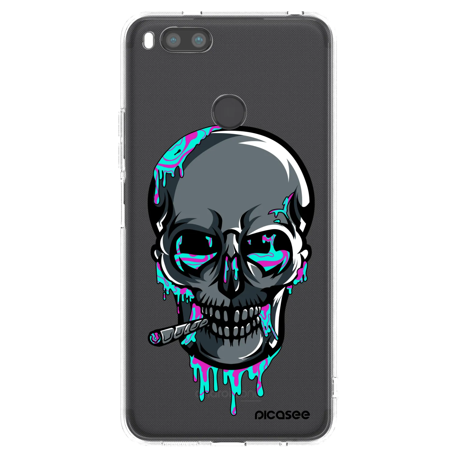 Picasee silikonový průhledný obal pro Xiaomi Mi A1 Global - EARTH - Lebka 3.0