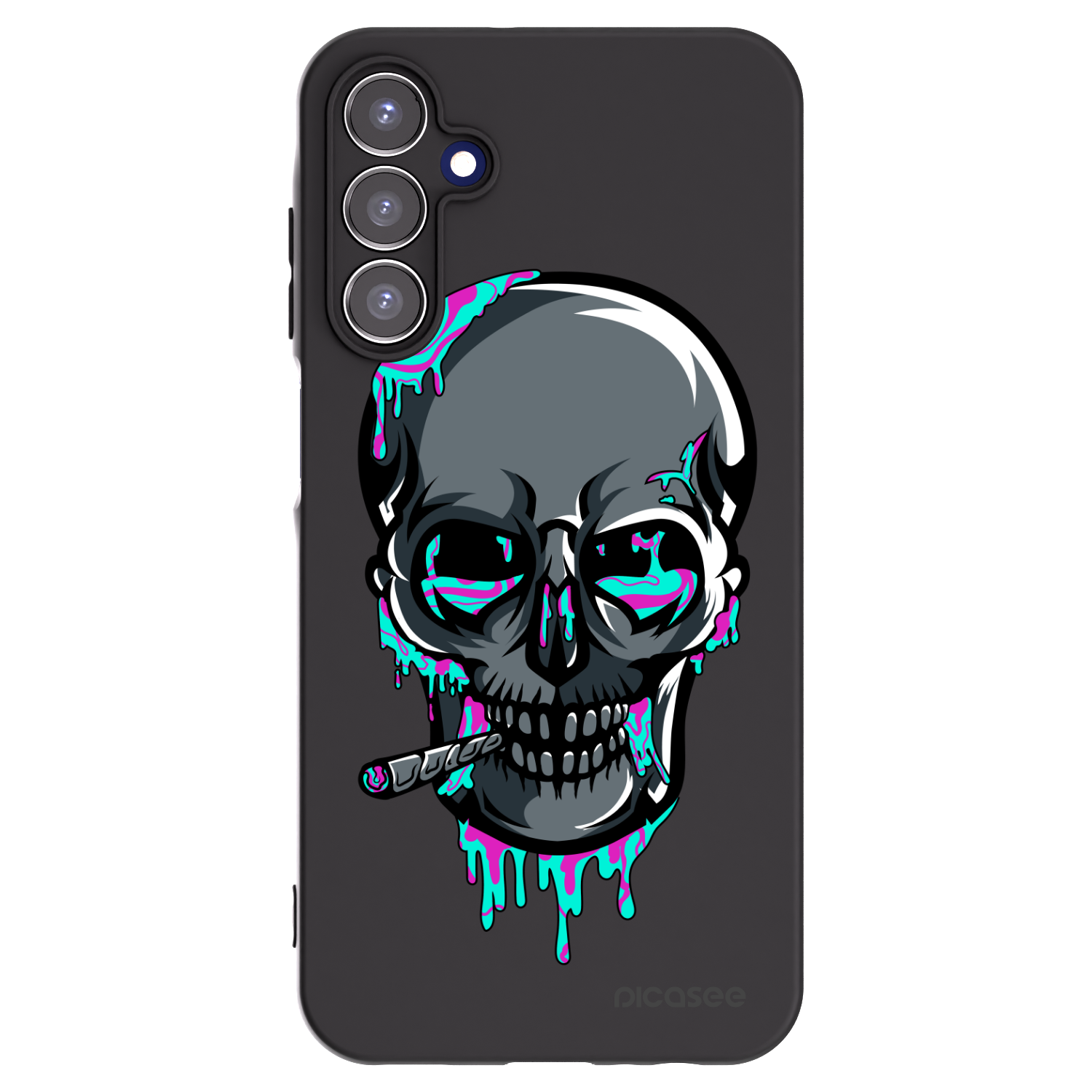 Picasee silikonový černý obal pro Samsung Galaxy A15 A155F 4G - EARTH - Lebka 3.0