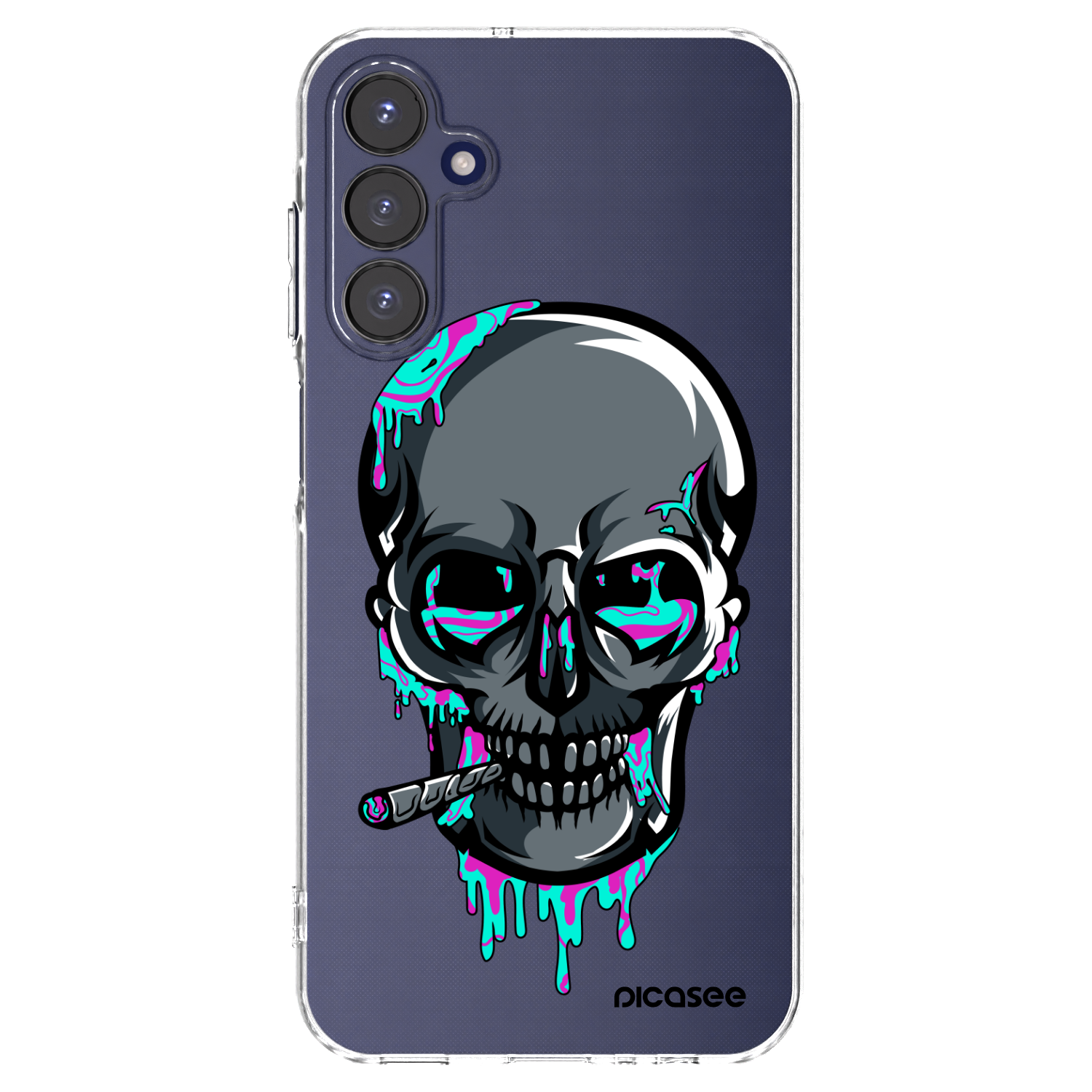 Picasee silikonový průhledný obal pro Samsung Galaxy A15 A155F 4G - EARTH - Lebka 3.0