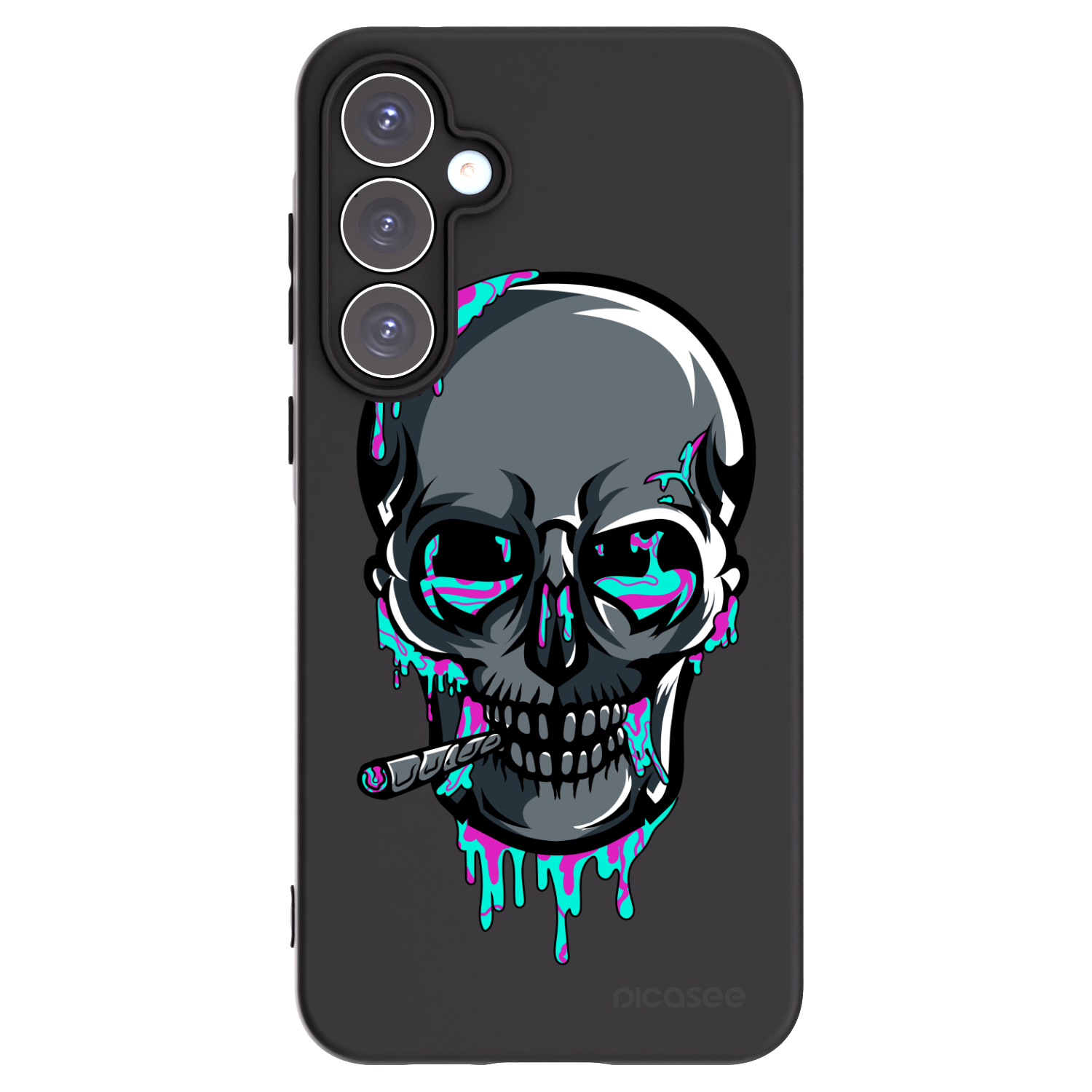 Picasee silikonový černý obal pro Samsung Galaxy A55 5G A556B - EARTH - Lebka 3.0