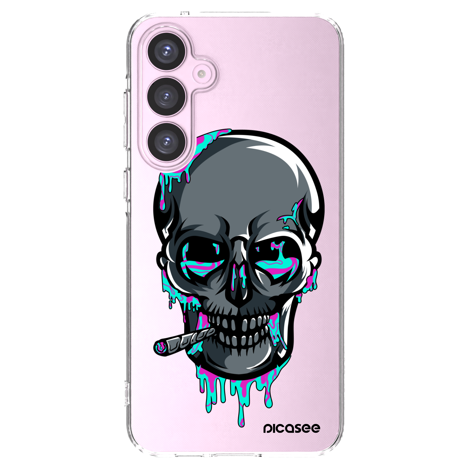 Picasee silikonový průhledný obal pro Samsung Galaxy A55 5G A556B - EARTH - Lebka 3.0