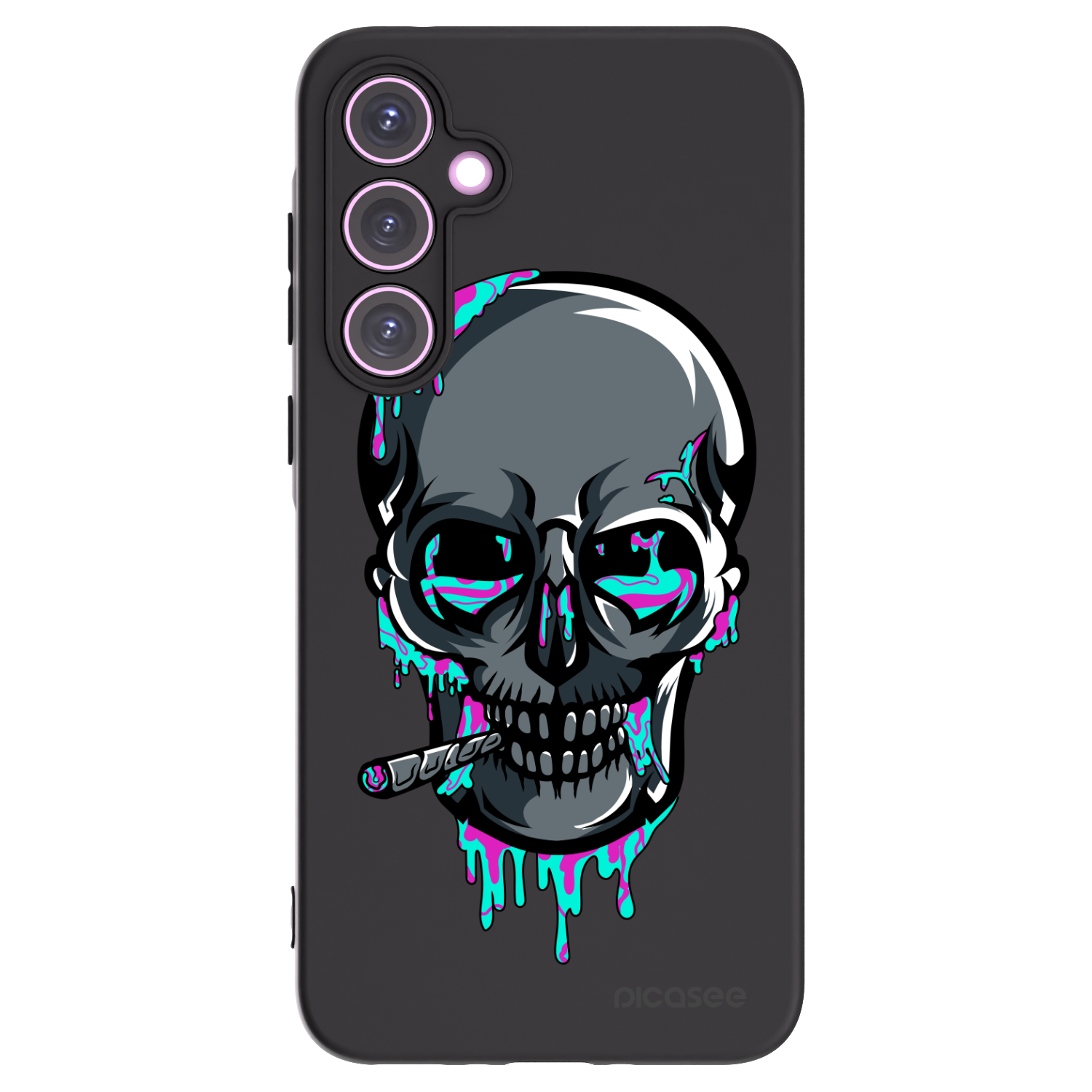 Picasee silikonový černý obal pro Samsung Galaxy A35 5G A356B - EARTH - Lebka 3.0