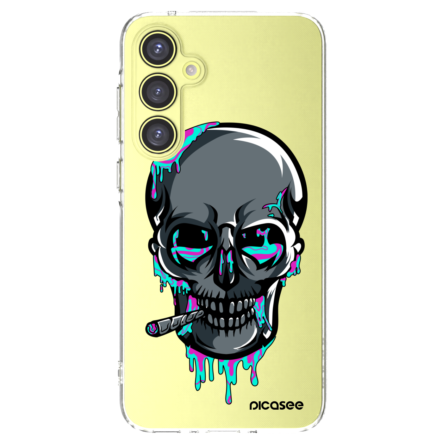 Picasee silikonový průhledný obal pro Samsung Galaxy A35 5G A356B - EARTH - Lebka 3.0
