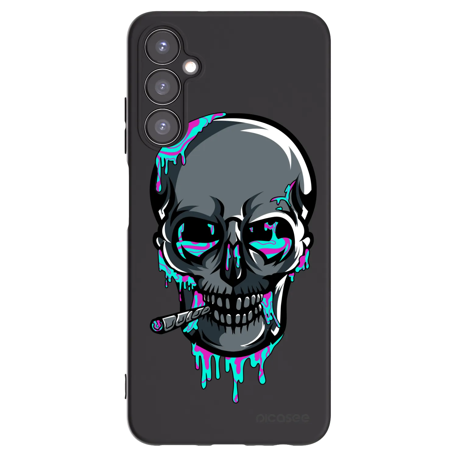 Picasee silikonový černý obal pro Samsung Galaxy A05s A057G - EARTH - Lebka 3.0