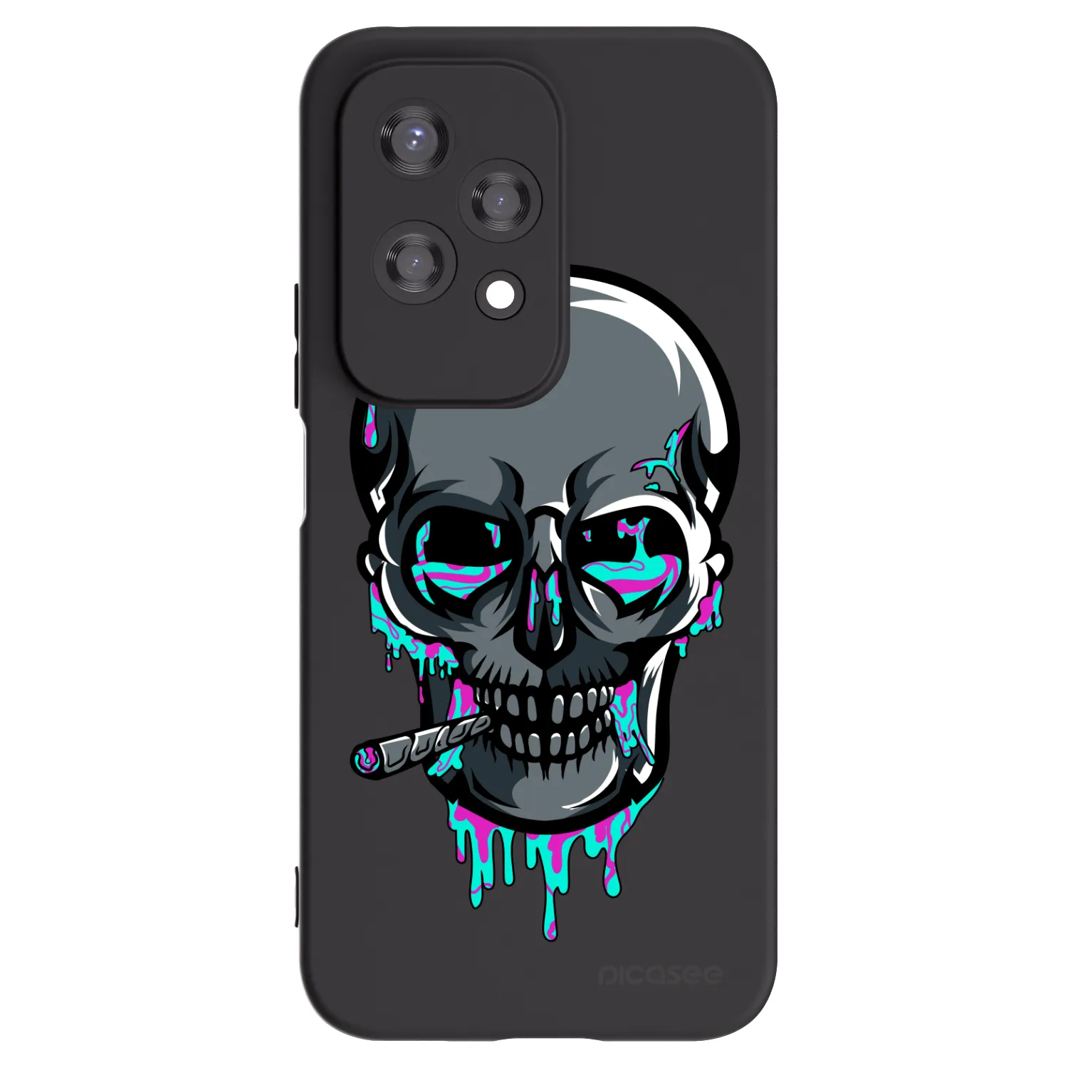 Picasee silikonový černý obal pro Honor 200 Lite - EARTH - Lebka 3.0