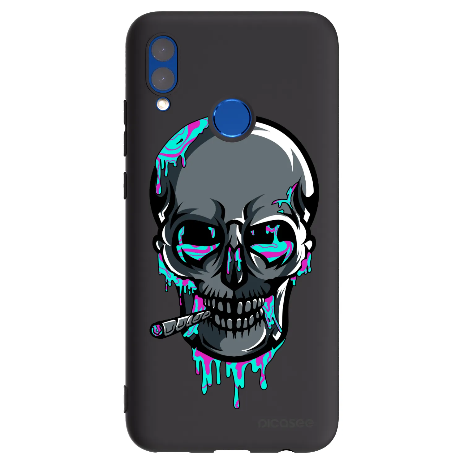 Picasee silikonový černý obal pro Huawei P Smart 2019 - EARTH - Lebka 3.0
