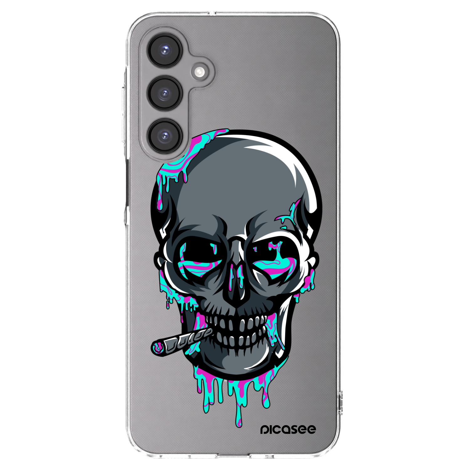 Picasee silikonový průhledný obal pro Samsung Galaxy A16 5G - EARTH - Lebka 3.0