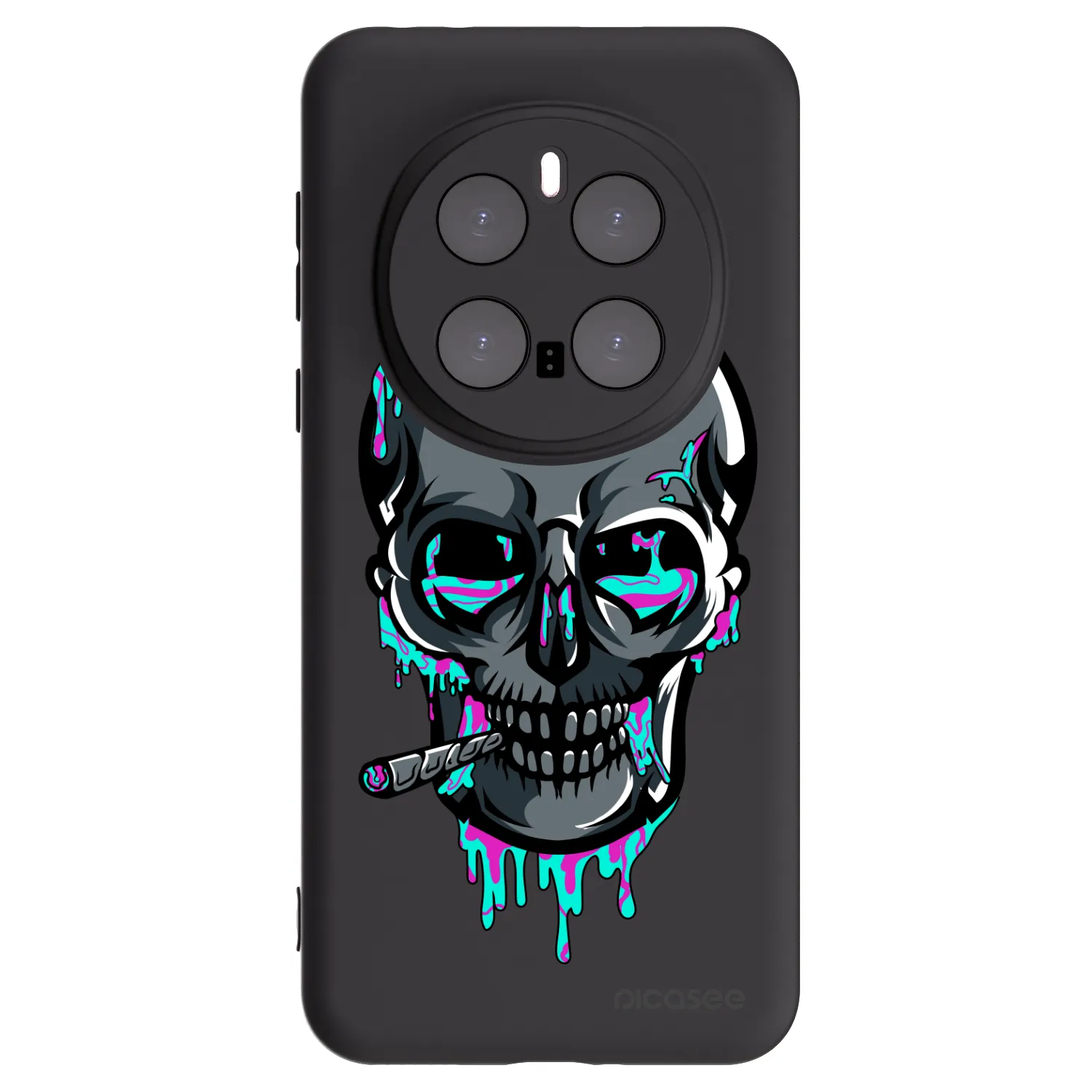 Picasee silikonový černý obal pro Honor Magic7 Pro 5G - EARTH - Lebka 3.0