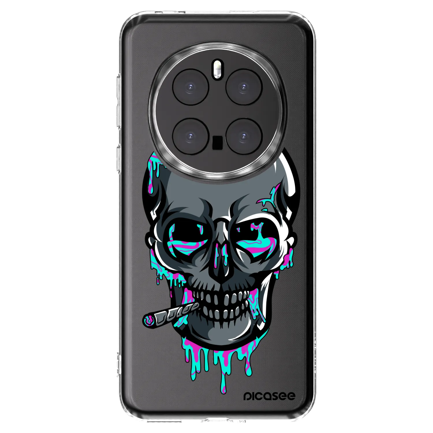 Picasee silikonový průhledný obal pro Honor Magic7 Pro 5G - EARTH - Lebka 3.0