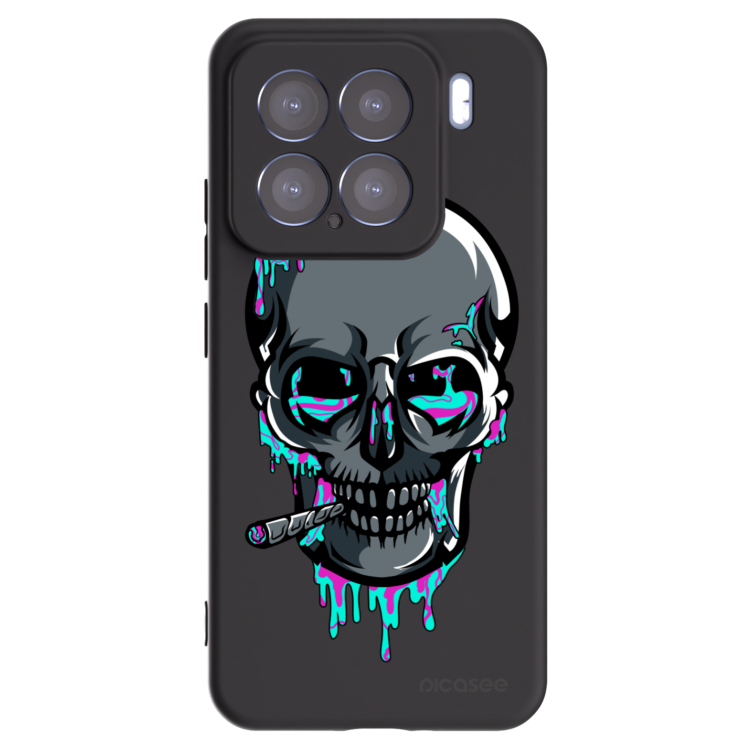 Picasee silikonový černý obal pro Xiaomi 15 - EARTH - Lebka 3.0