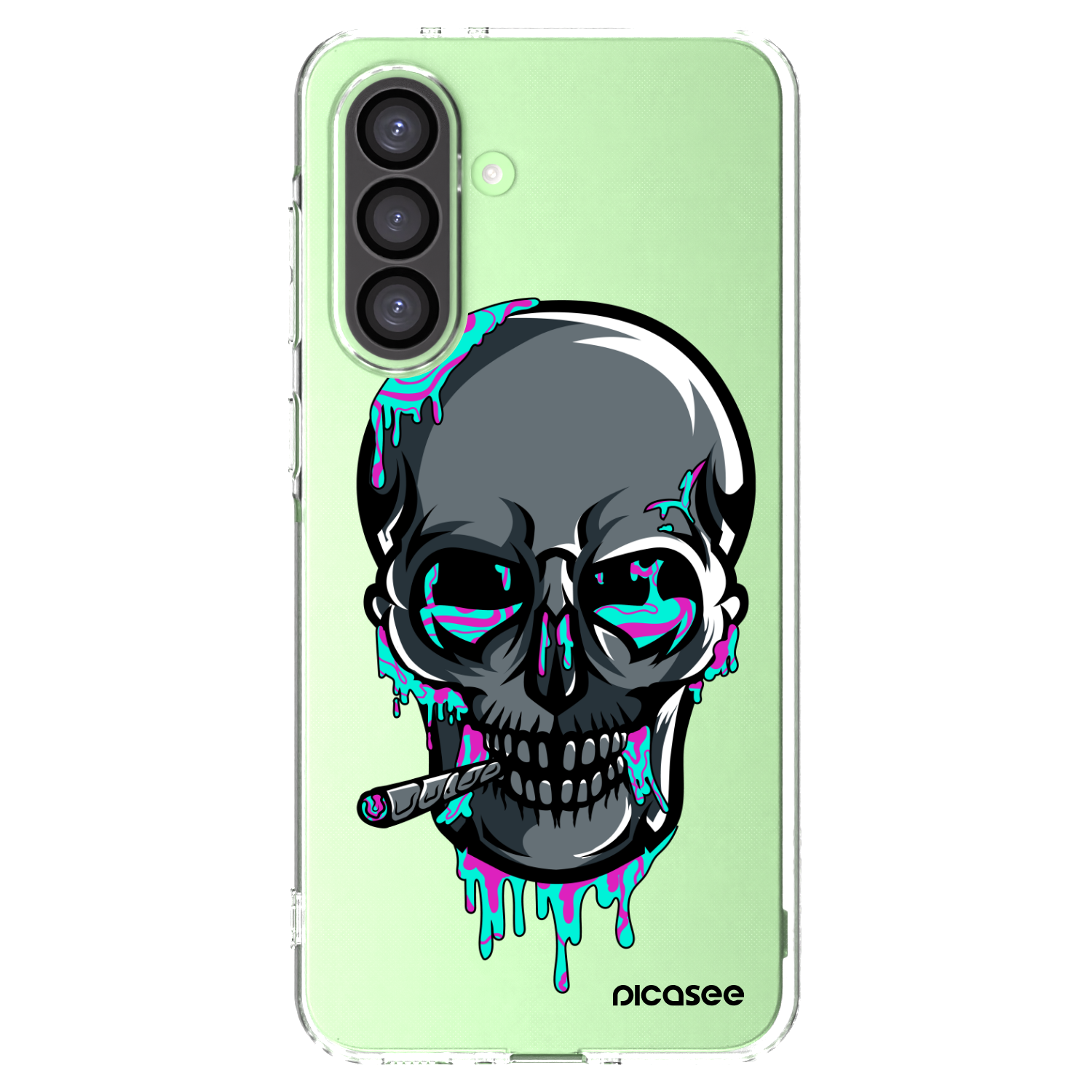 Picasee silikonový průhledný obal pro Samsung Galaxy A26 5G A266B - EARTH - Lebka 3.0