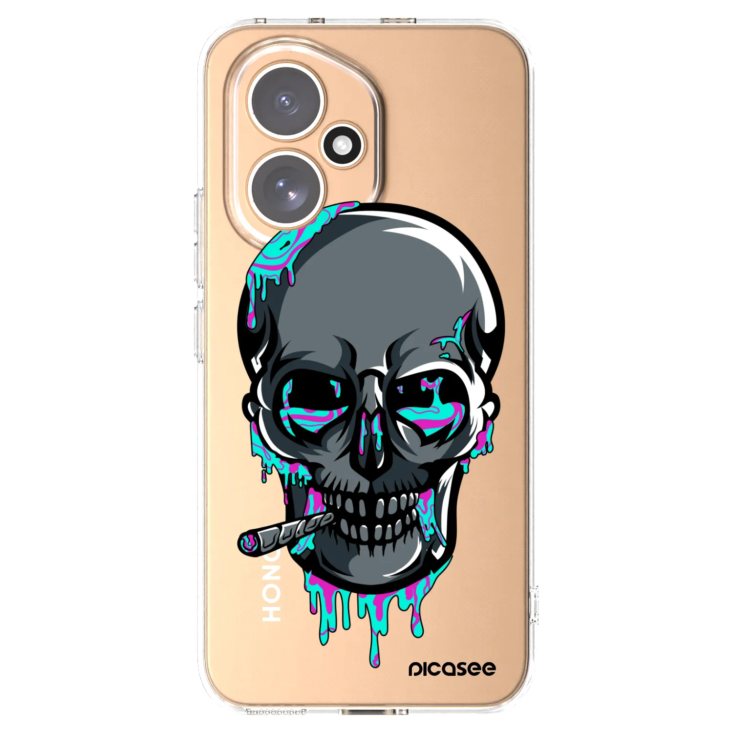 Picasee silikonový průhledný obal pro Honor 400 5G - EARTH - Lebka 3.0