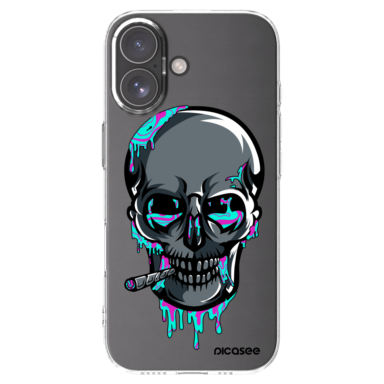 Picasee silikonový průhledný obal pro Apple iPhone 17 - EARTH - Lebka 3.0