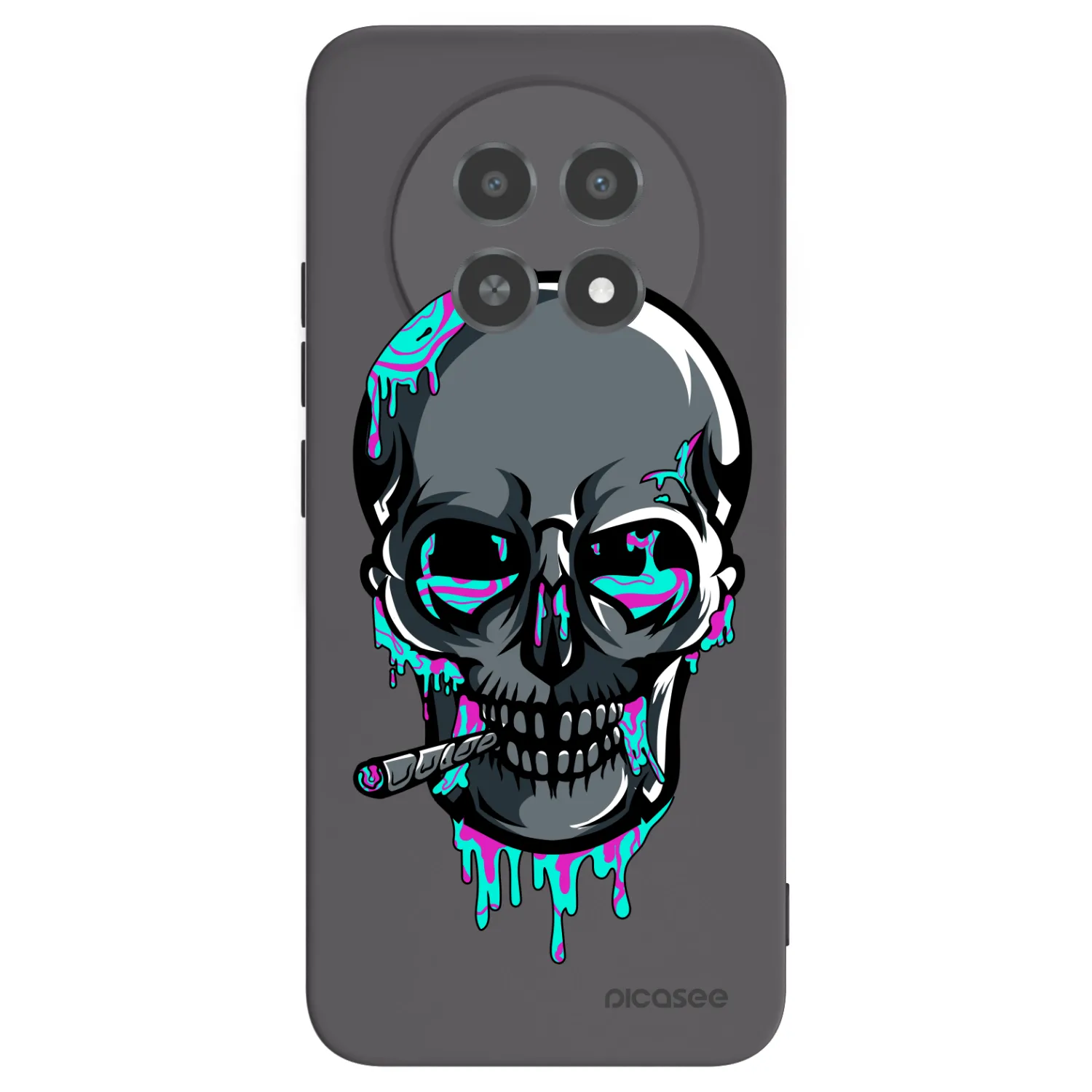 Picasee silikonový černý obal pro Realme 12X - EARTH - Lebka 3.0