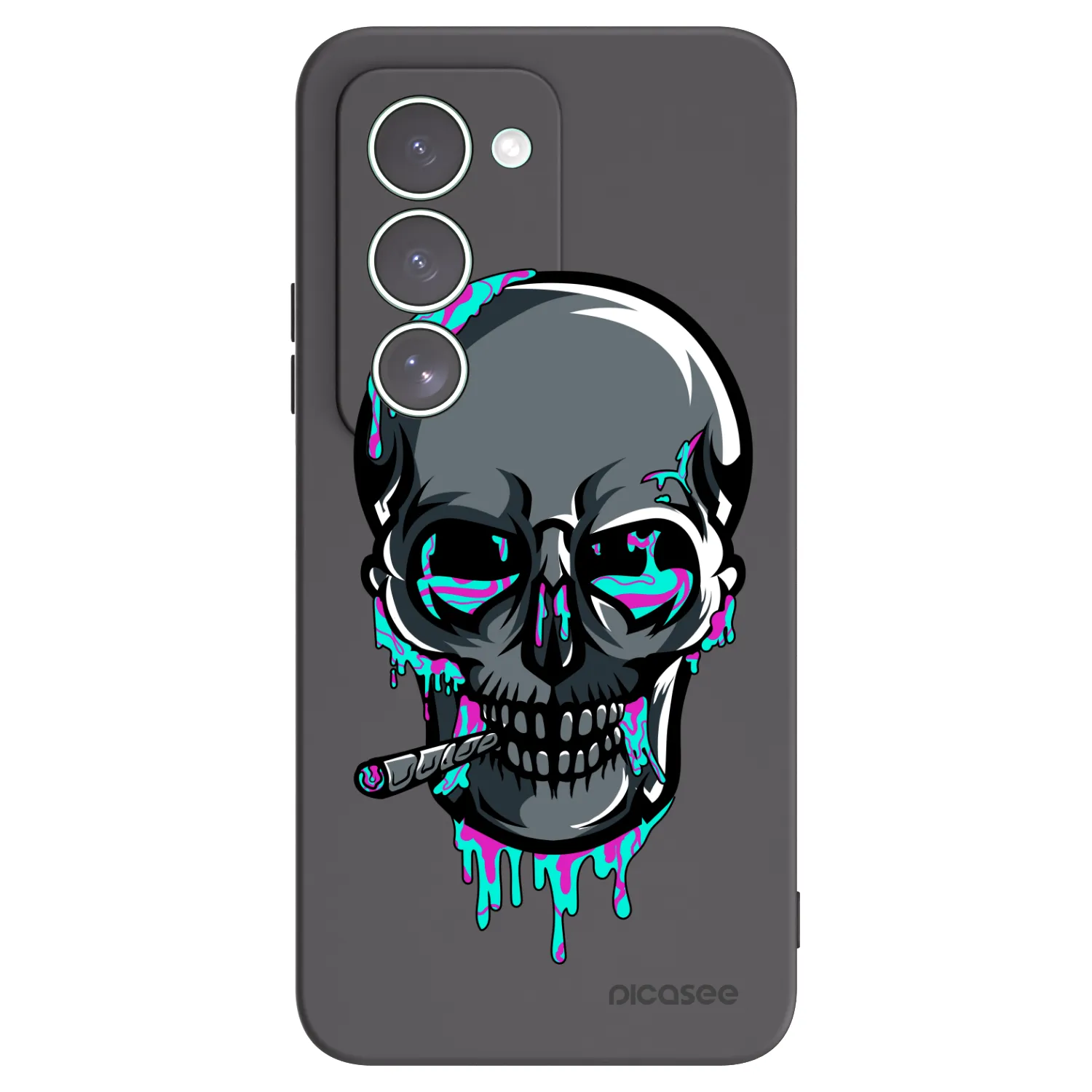 Picasee silikonový černý obal pro Xiaomi Redmi 15 5G - EARTH - Lebka 3.0