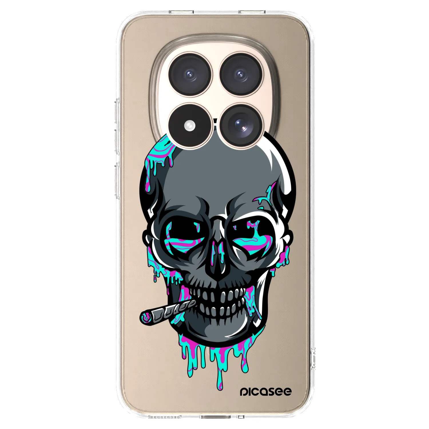 Picasee silikonový průhledný obal pro Xiaomi Redmi Note 15 Pro 4G - EARTH - Lebka 3.0