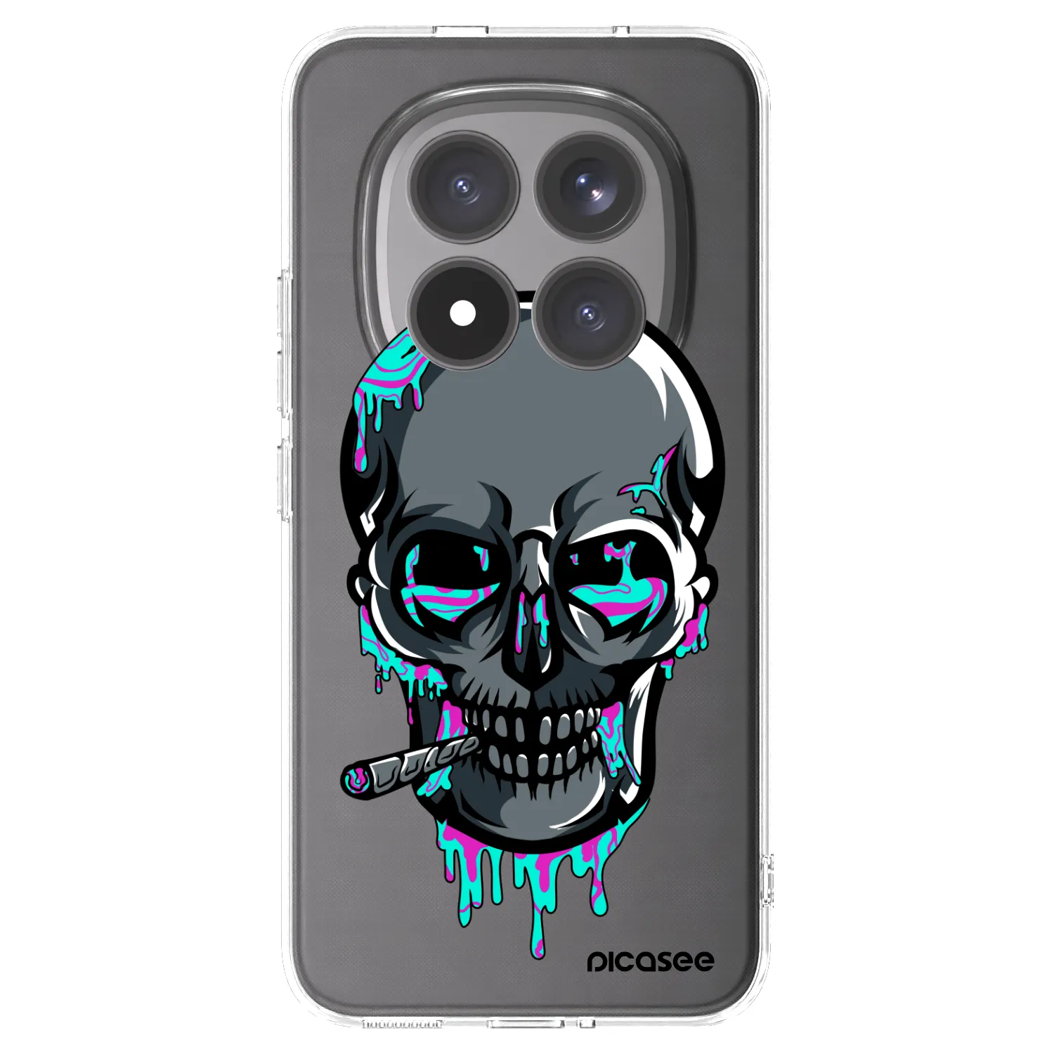 Picasee silikonový průhledný obal pro Xiaomi Redmi Note 15 Pro+ - EARTH - Lebka 3.0