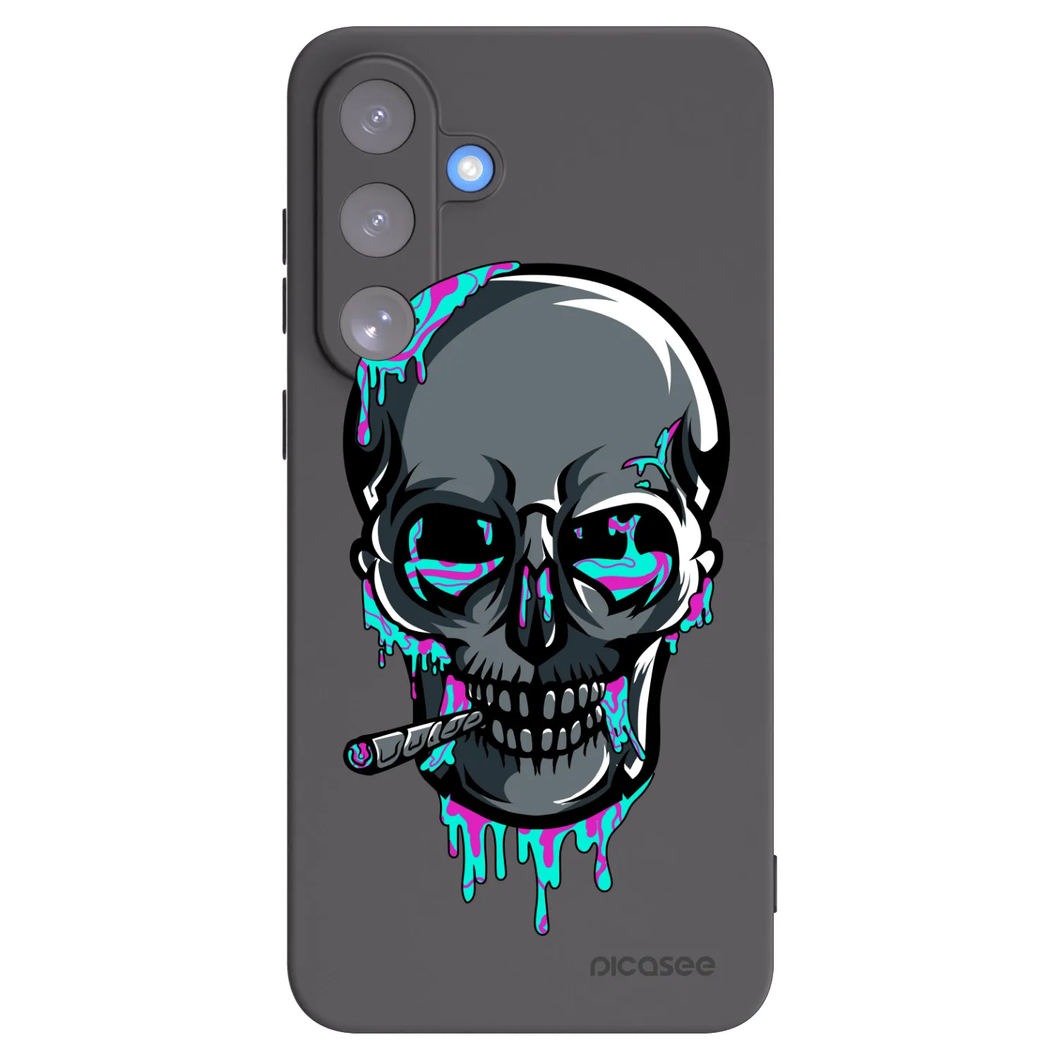 Picasee silikonový černý obal pro Samsung Galaxy S25 FE 5G - EARTH - Lebka 3.0