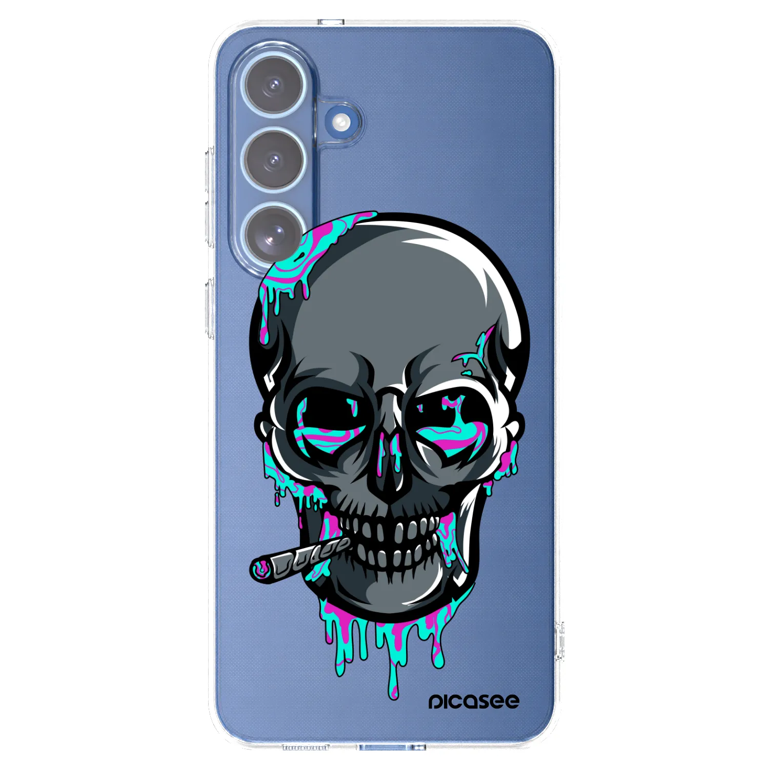 Picasee silikonový průhledný obal pro Samsung Galaxy S25 FE 5G - EARTH - Lebka 3.0