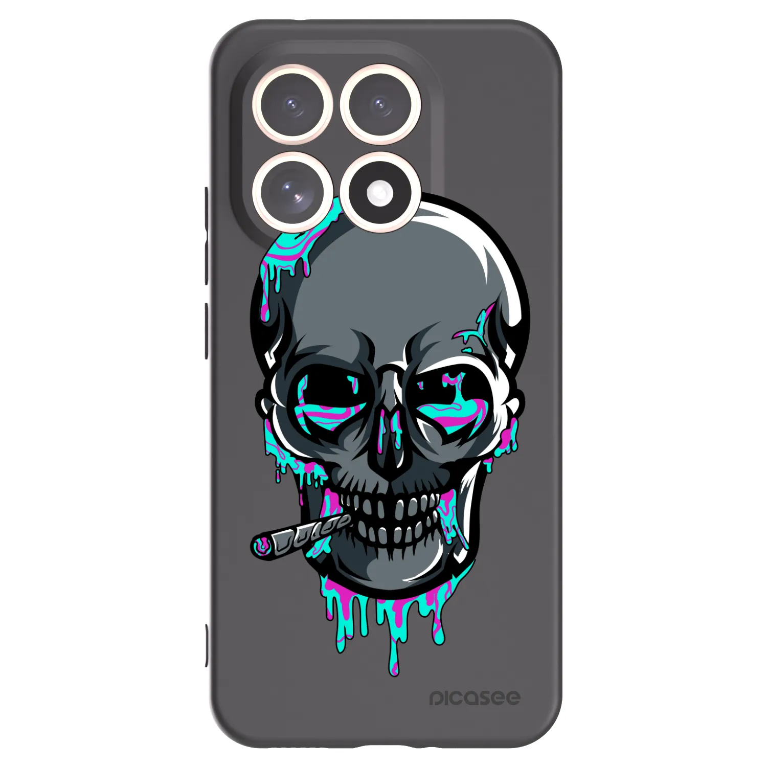 Picasee silikonový černý obal pro Xiaomi 15T - EARTH - Lebka 3.0