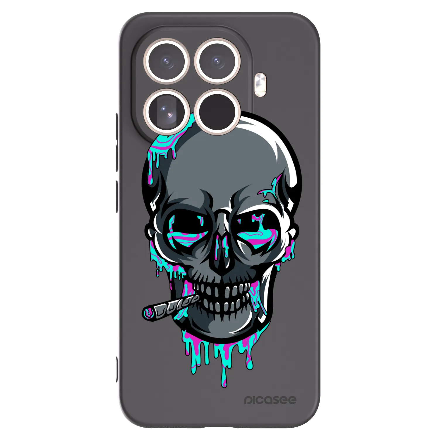 Picasee silikonový černý obal pro Xiaomi 15T Pro - EARTH - Lebka 3.0